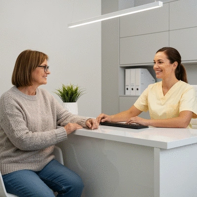 Doctor consulting patient about heartburn symptoms